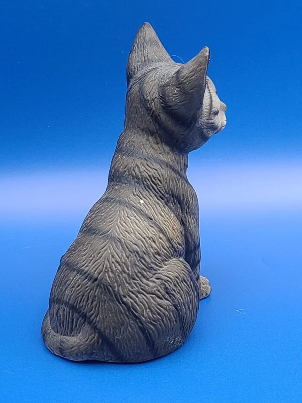 Lefton Vintage 1985 Grey Striped Tiger Tabby Cat Figurine 04846 5